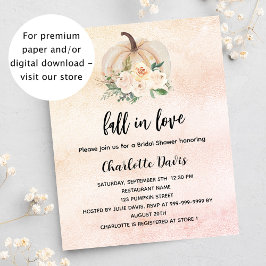 Möhippa pumpkin fall kärlek budgetinbjudan flygblad