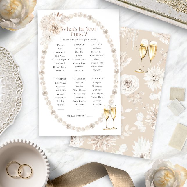 Möhippa Purse-spel (Bridal Shower Purse Game
)