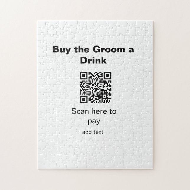 möhippa QR-skanning för att betala brudgummen en d Pussel (Vertikal)
