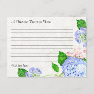 Möhippa Recept  Blue Hydrangea Blommigt Vykort