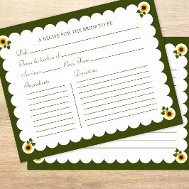 Möhippa Recept Card Elegant SolrossolrosGrönt