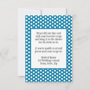 Möhippa Recept Card Polka Dot Cerulean Blue OSA Kort