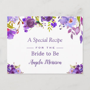 Möhippa Recept Lila Violet Flowers Vykort