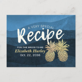 Möhippa Recipe Blue Guld Pineapple par Inbjudan Vykort