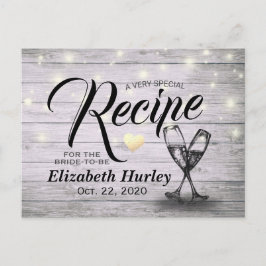 Möhippa Recipe Champagne Glass Wood Ljus Vykort