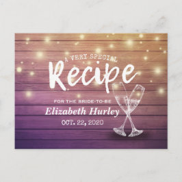 Möhippa Recipe Champagne Glass Wood Ljus Vykort