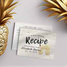Möhippa Recipe Golden Pineapple Couple Wood Inbjudan Vykort