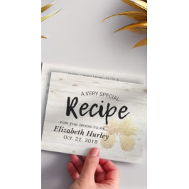 Möhippa Recipe Golden Pineapple Couple Wood Inbjudan Vykort
