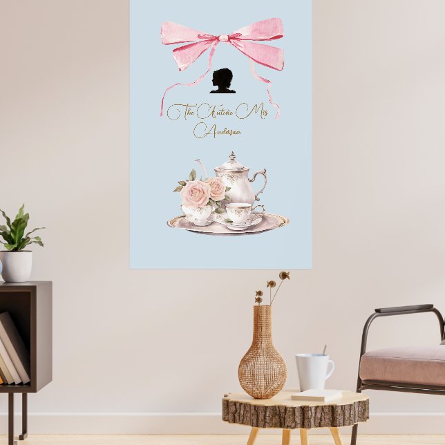Möhippa ReEmergency Tea Party Silhouette Ribbon Poster (Vardagsrum 3)