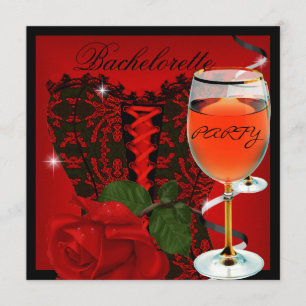 Möhippa Röd Ros Korsett Svart Vin Inbjudningar