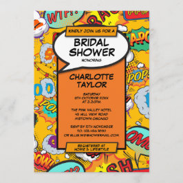 Möhippa Roligt Retro Tecknad Bok Inbjudningar