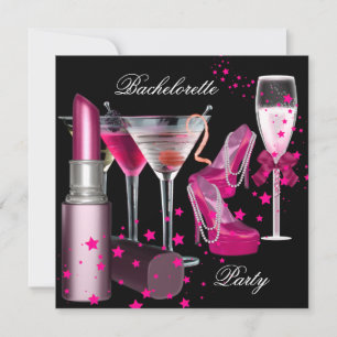 Möhippa Rosa Champagne Drycker Inbjudningar
