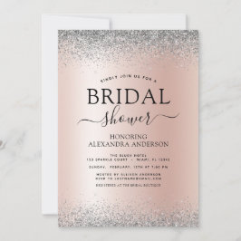 Möhippa Rosa Glitter Ro Guld Silver Inbjudningar