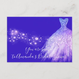 Möhippa Rosa Lila Glitter Royal Blue Cobal Inbjudningar