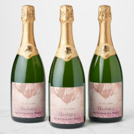 Möhippa rosa roséguld glitterballong