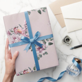 Möhippa Rosa Vattenfärg och fåglar på Rosan Presentpapper