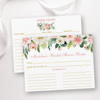 Möhippa Rosa VitBlommigt Guld Recept Card
