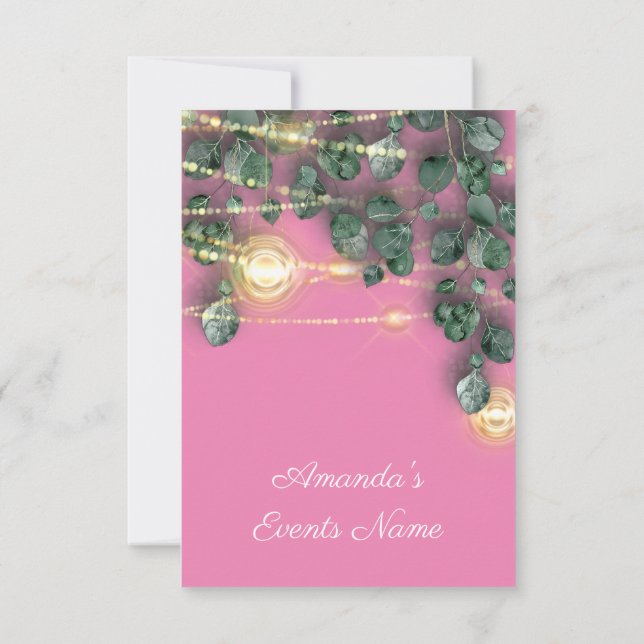 Möhippa Rustic Wood Guld Rosa Burk Light Inbjudningar (Baksida)