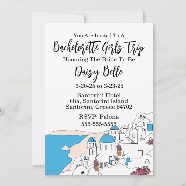 Möhippa Santorini Tjejresa Inbjudan (Framsida)