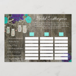 Möhippa Scattergories-spel | Rustik Blommigt