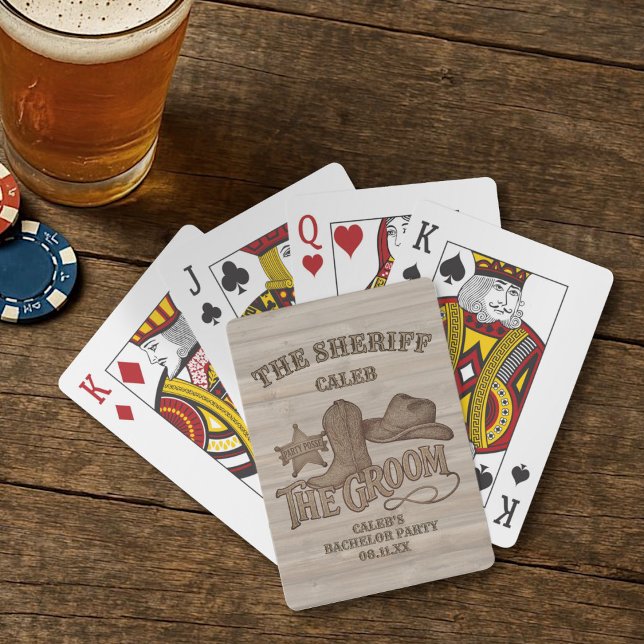 Möhippa Sheriff Rustik Cowboy Svärmannafest Casinokort (Skapare uppladdad)
