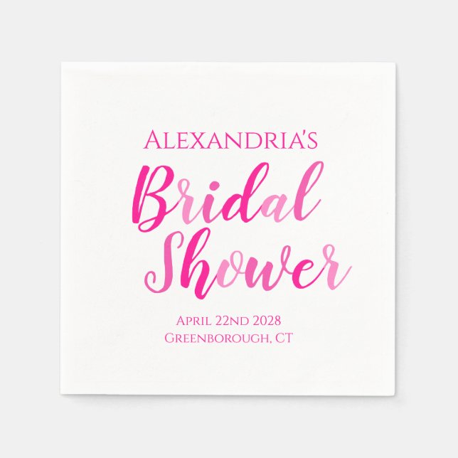 Möhippa Shock rosa Modern Party Pappersservett (Framsidan)