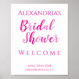 Möhippa Shock rosa Modern Party VälkomstPoster Poster