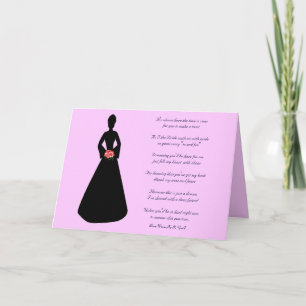 Möhippa Silhouette kommer du att bli min Bridesmai Inbjudan