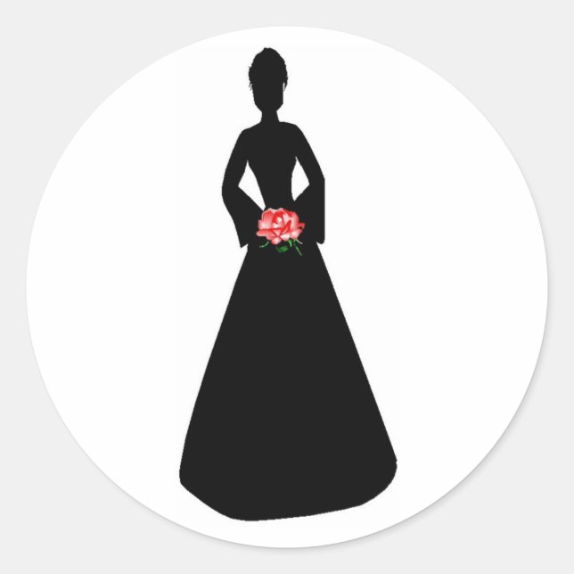 Möhippa Silhouette Runt Klistermärke (Framsida)