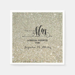 Möhippa Silver Glitter Framtiden Modern Pappersservett