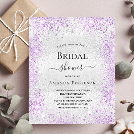 Möhippa silver glitter lila elegant för stoft från inbjudan vykort