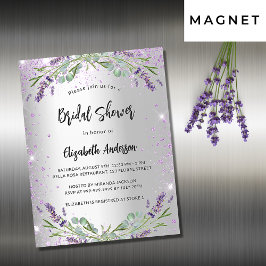 Möhippa silver lavender eucalyptus lyxury magnetisk inbjudningskort