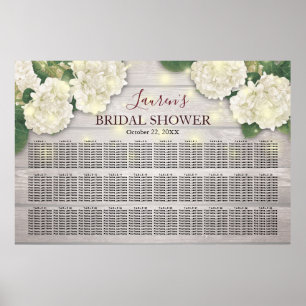 Möhippa Sittdiagramblommor Ljus Wood Poster