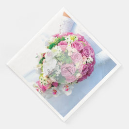 Möhippa Snöre Flower, redigerbart bröllop Pappersservett