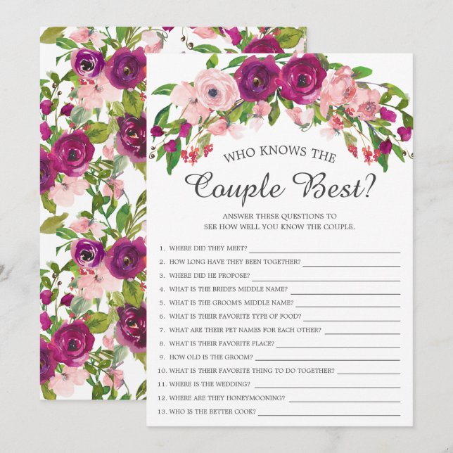 Möhippa som känner till bästa par inbjudningar (Fram/baksida)