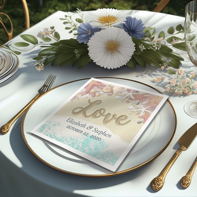 Möhippa Sommarbäckenbottnar i Starfish Seashells Pappersservett (Skapare uppladdad)