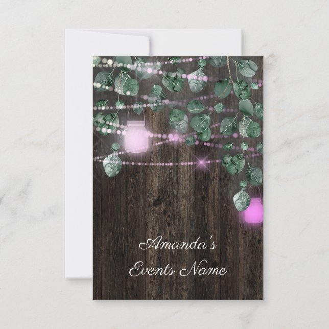 Möhippa Söt 16:e Burk-ljus Inbjudningar (Baksida)