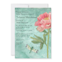 Möhippa Söt Peony Flowers n Dragonfly