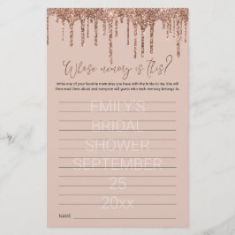 Möhippa Spel vars minne Ro Guld Glitter