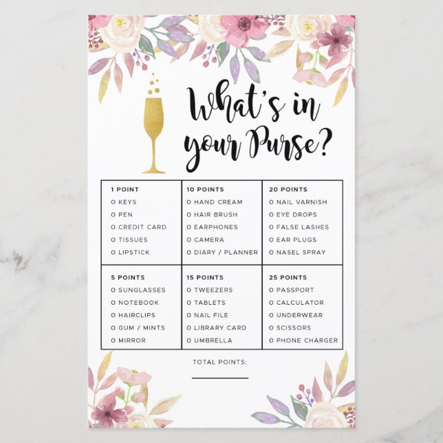 Möhippa spelar vad som finns i din Purse Champagne (Framsida)