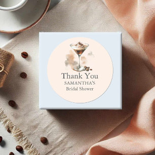 Möhippa Stickers Tack Espresso Martini Runt Klistermärke
