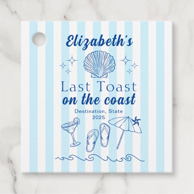 Möhippa Strandfest Sista sup på kusten Gåvor Etiketter (Framsida)