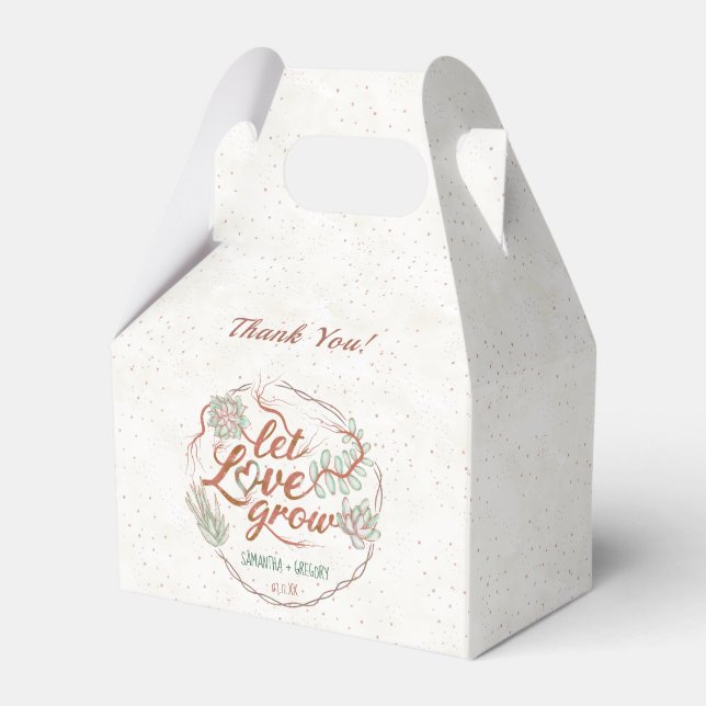 Möhippa Succulary Plant Let Kärlek Grow Cute Presentaskar (Framsidan Sidan)