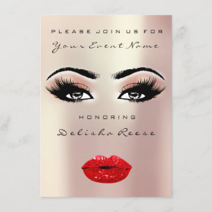 Möhippa Sweet 16:e Red Kiss Lip Makeup Ro Inbjudningar