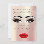 Möhippa Sweet 16th Red Kiss Läppar Brown Ro Inbjudningar<br><div class="desc">FlorenceK-designsamling för Delisha</div>