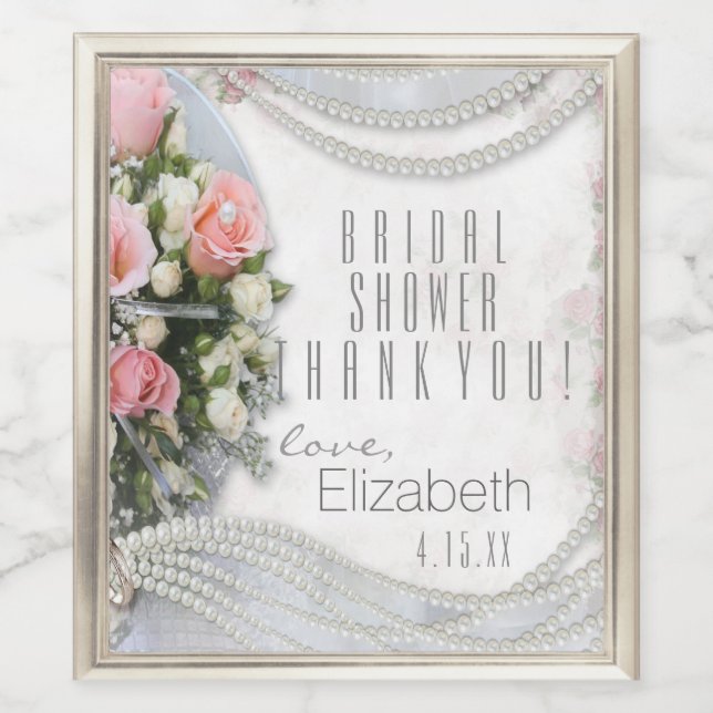 Möhippa Tack Ro och Pearls Vin Vinflaska Etikett (Singel etikett)