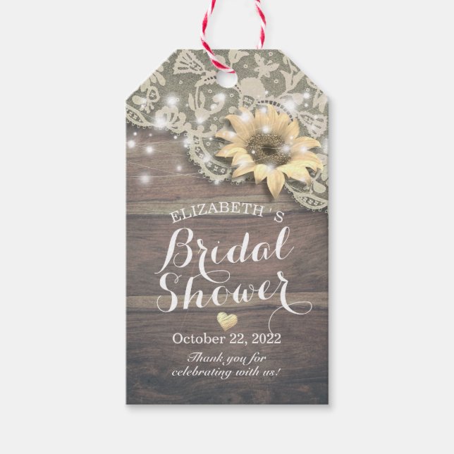 Möhippa Tack Snöre Solrosfrotträd Ljus Presentetikett (Framsidan)