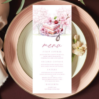 Möhippa Tea Anpassningsbar Cherry Blommar Elegant Meny