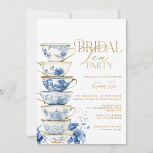 Möhippa Tea Party Chinoiserie Blue Möhippa Inbjudningar