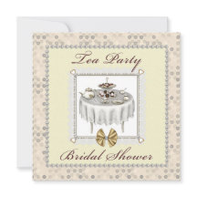 Möhippa Tea Party Desserts Square Inbjudan